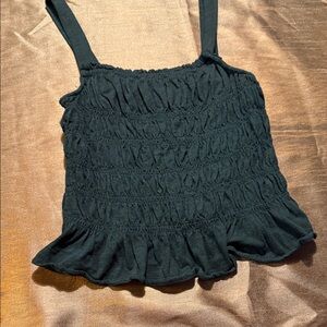 Universal Thread Black Smocked Tank Top